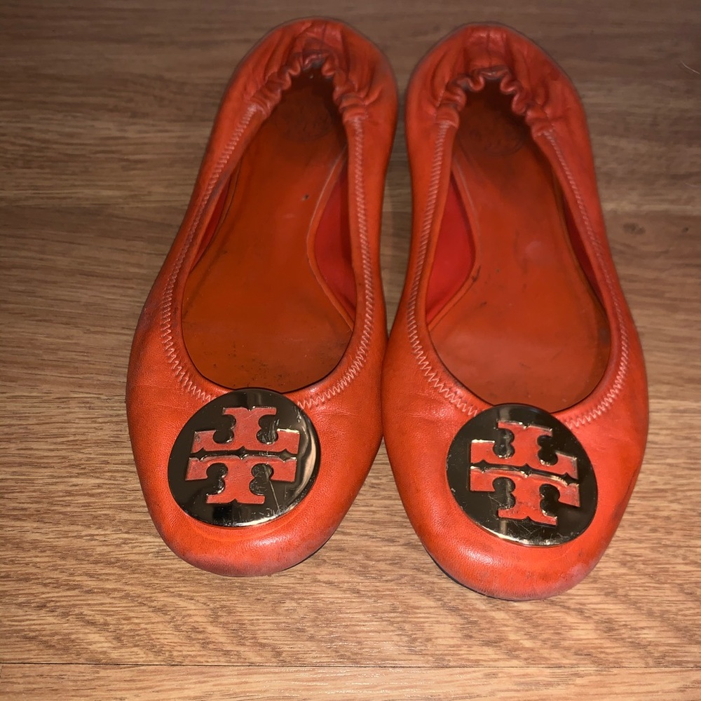 Tory Burch orange flats